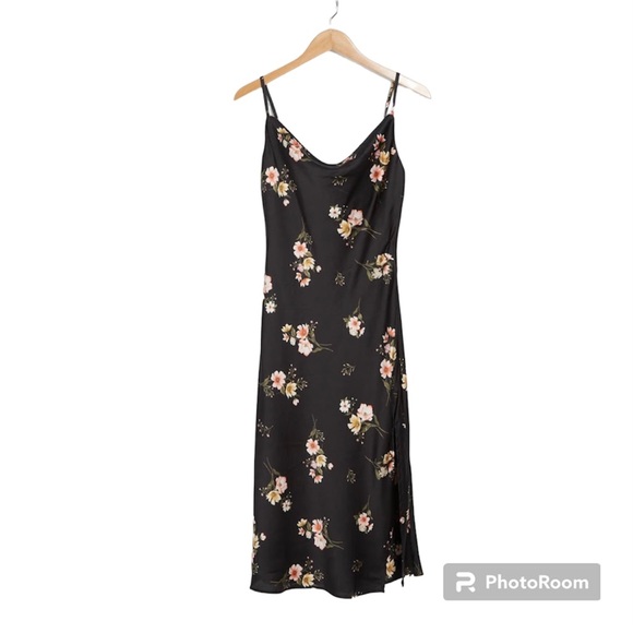NEW w/tags Silk Drape Floral Slip Dress - Picture 3 of 6